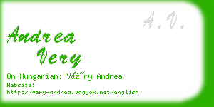 andrea very business card